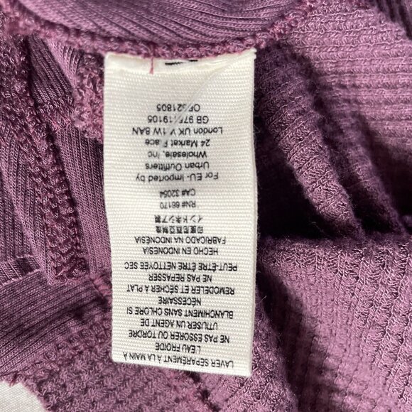 We The Free Thermal Fashion Shirt Oversize Fit Purple Top Size XS u - Picture 10 of 10
